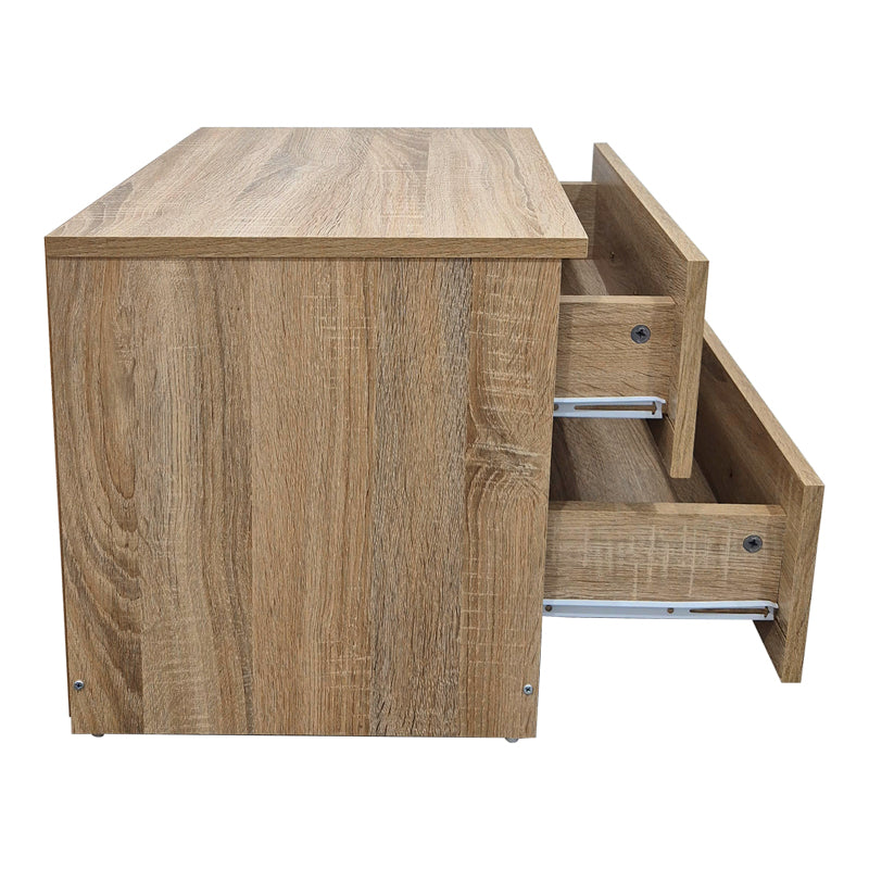 Κομοδίνο Athos pakoworld σε sonoma απόχρωση 48x40x41.5εκ