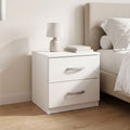 Κομοδίνο Athos pakoworld σε λευκή απόχρωση 48x40x41.5εκ