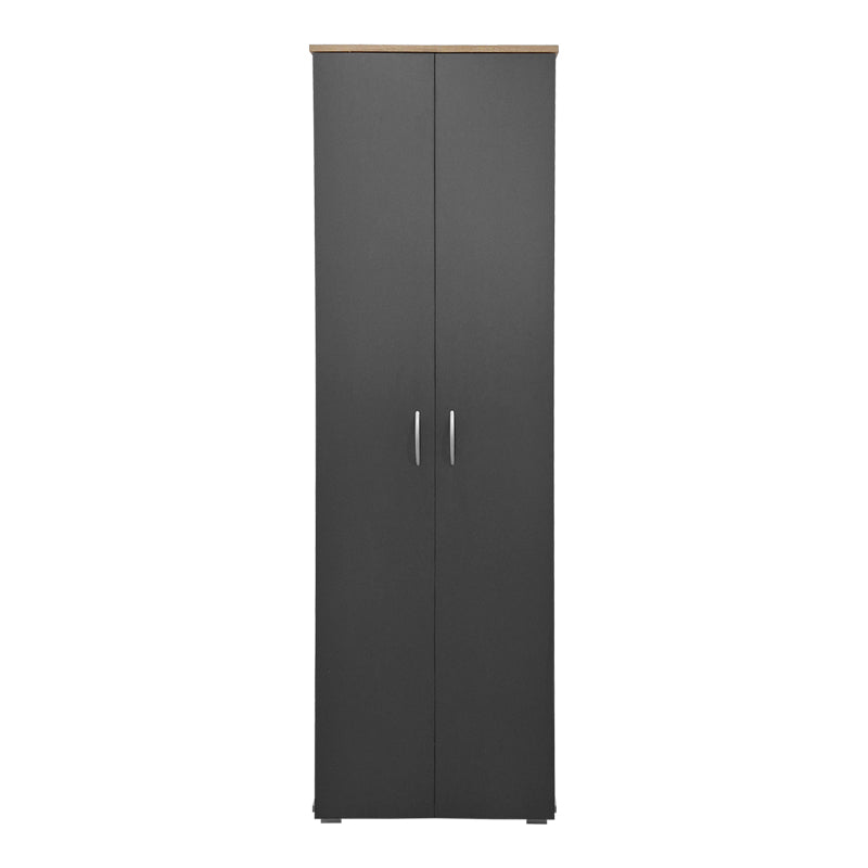 Παπουτσοθήκη-Ντουλάπα Racka pakoworld sonoma-ανθρακί 58x34x186εκ