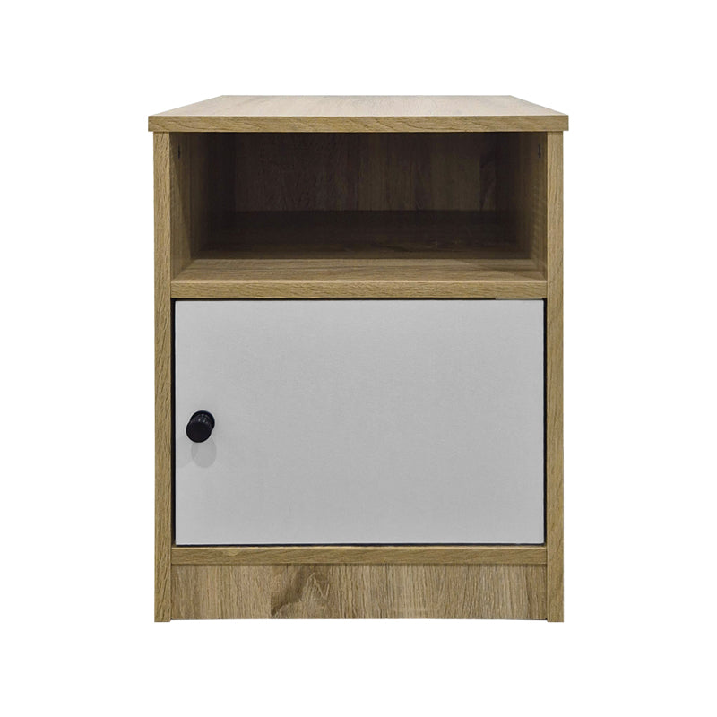 Κομοδίνο Lenea pakoworld sonoma-λευκό 40x40x50εκ