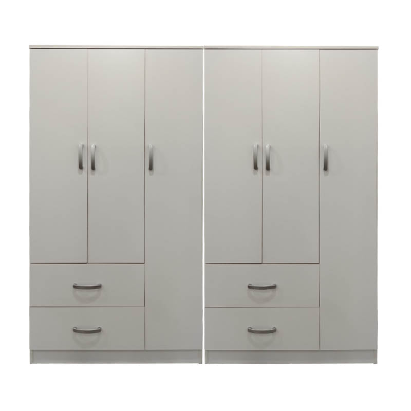 Ντουλάπα εξάφυλλη Athos pakoworld λευκή 180x42x180εκ