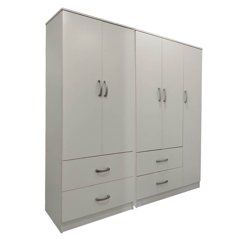 Ντουλάπα πεντάφυλλη Athos pakoworld λευκή 170x42x180εκ
