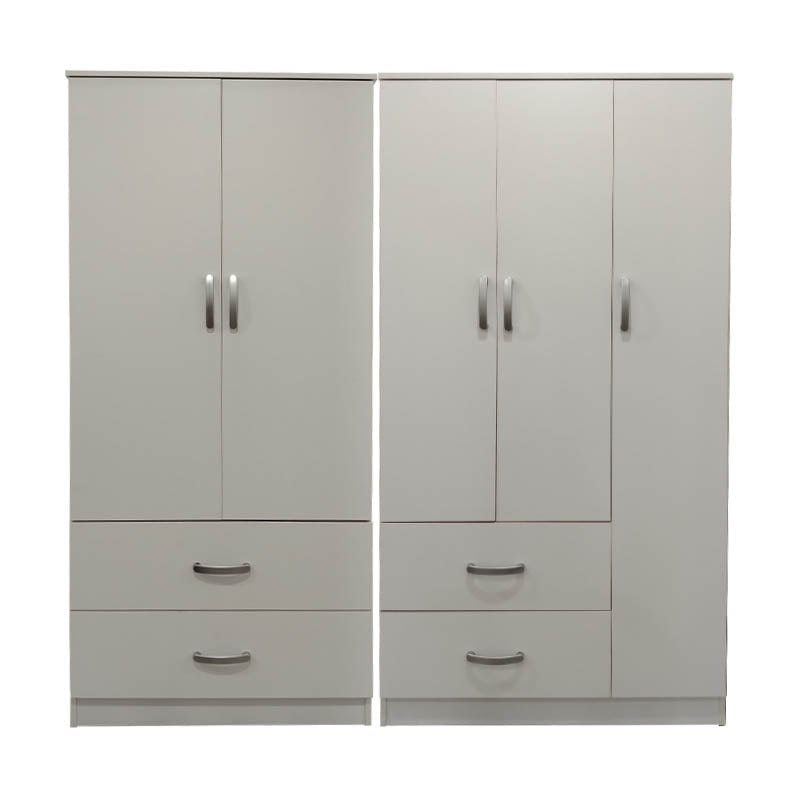 Ντουλάπα πεντάφυλλη Athos pakoworld λευκή 170x42x180εκ