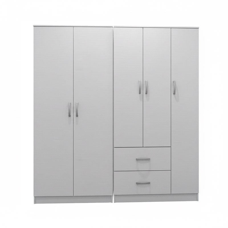 Ντουλάπα πεντάφυλλη Athos I pakoworld λευκή 170x42x180εκ