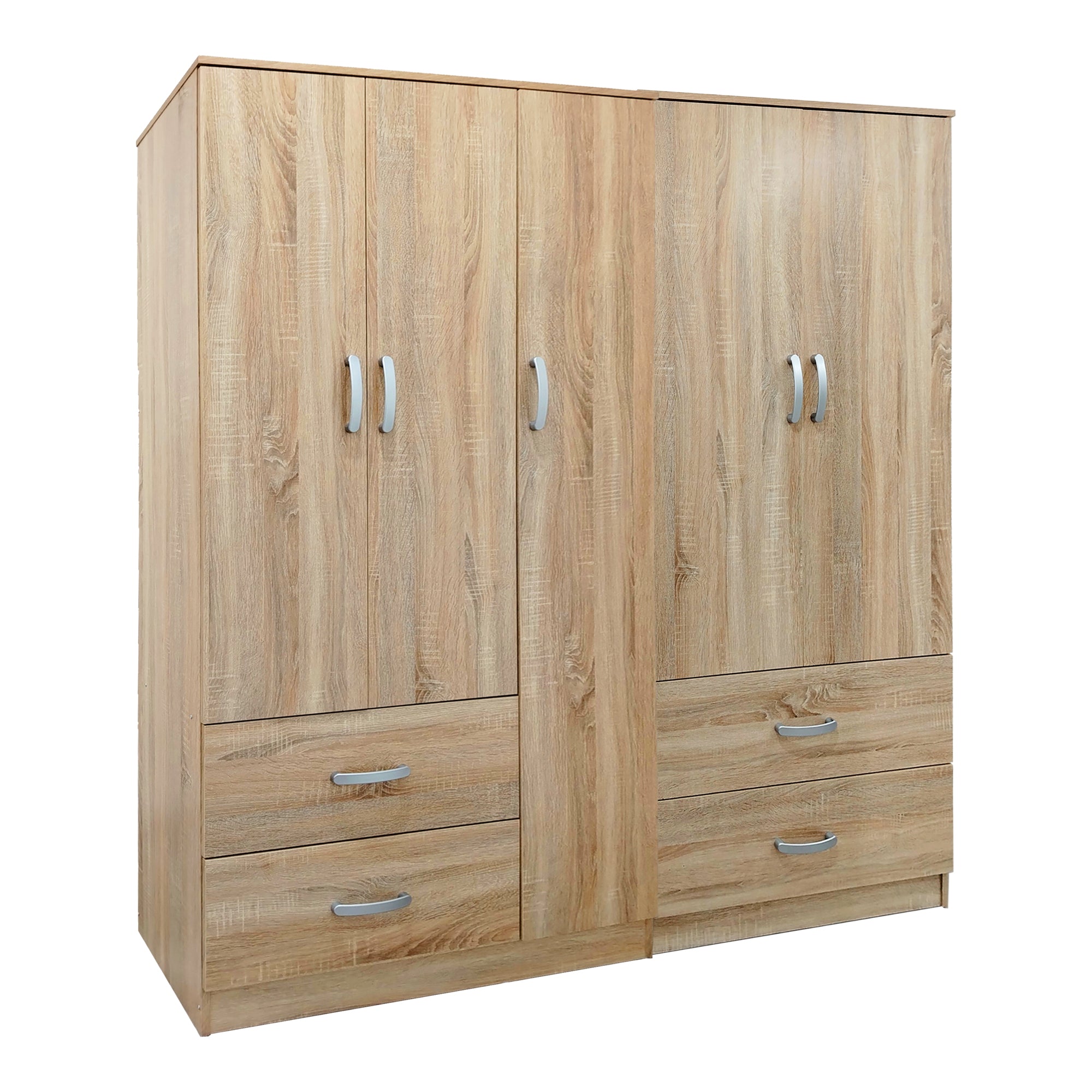 Ντουλάπα πεντάφυλλη Athos pakoworld sonoma 170x42x180εκ
