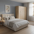 Ντουλάπα τετράφυλλη Athos Ι pakoworld sonoma 160x42x180εκ