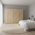 Ντουλάπα εξάφυλλη Athos ΙΙ pakoworld sonoma 240x42x180εκ