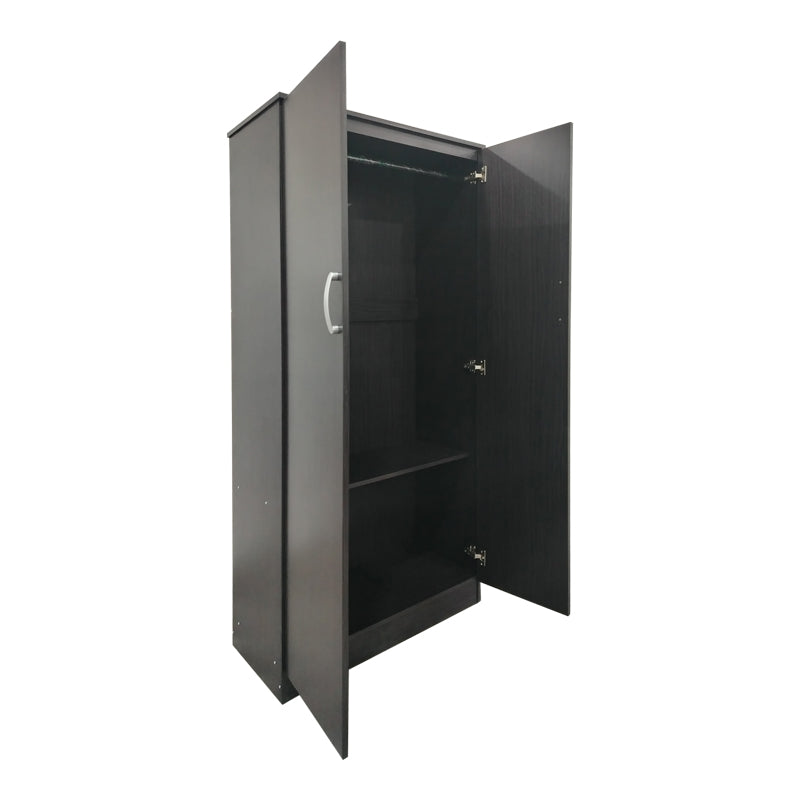 Ντουλάπα εξάφυλλη με πατάρι Athos pakoworld wenge 240x42x240εκ