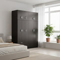 Ντουλάπα πεντάφυλλη με πατάρι Athos I pakoworld wenge 170x42x240εκ