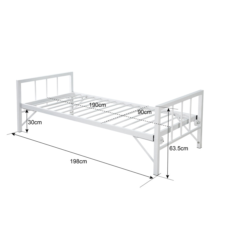 Κρεβάτι-Καναπές Remmie pakoworld μέταλλο μαύρο 90x190εκ