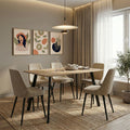 Τραπέζι Squaro pakoworld sonoma mdf με μαύρα μεταλλικά πόδια 120x70x75εκ