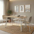 Τραπέζι Squaro pakoworld sonoma mdf με λευκά μεταλλικά πόδια 120x70x75εκ