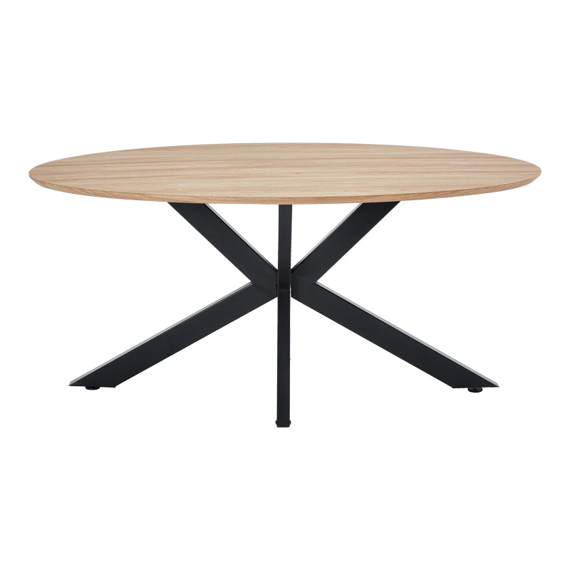 Τραπέζι Makrey pakoworld sonoma mdf- μαύρα μεταλλικά πόδια 160x90x75εκ