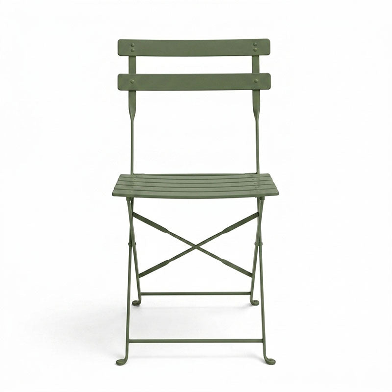 Καρέκλα Bistro pakoworld μεταλλική αναδιπλούμενη σε λαδί απόχρωση 42x46x82εκ
