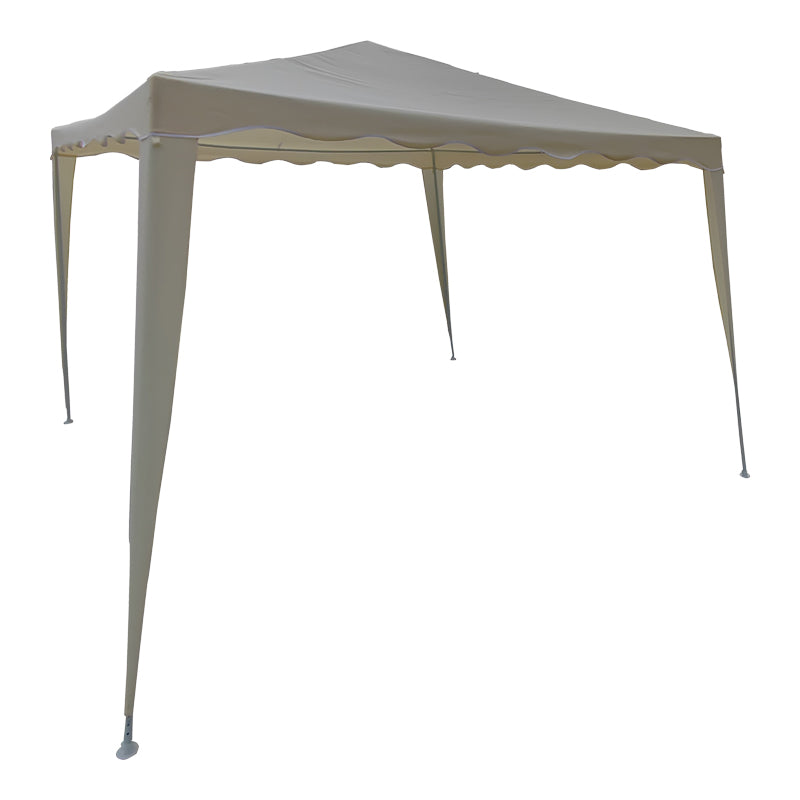Κιόσκι Gazebo pakoworld μεταλλικός σκελετός - ύφασμα μπεζ 3x3m