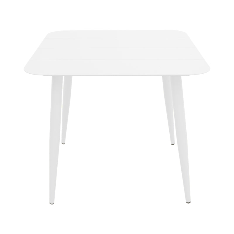 Τραπέζι Vista pakoworld αλουμίνιο σε λευκή απόχρωση 80x80x72εκ