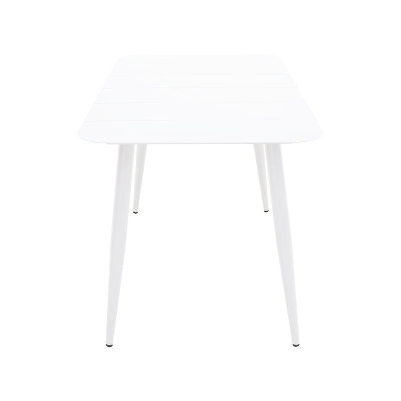 Τραπέζι Vista pakoworld αλουμίνιο σε λευκή απόχρωση 120x70x72εκ