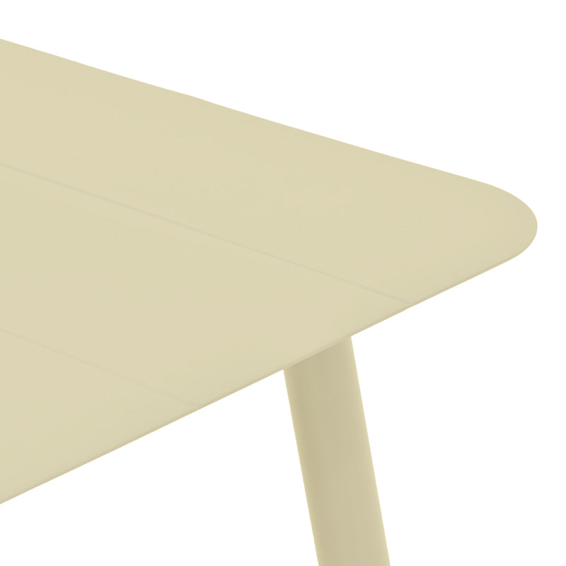 Τραπέζι Vista pakoworld σαμπανί αλουμίνιο 150x80x72εκ