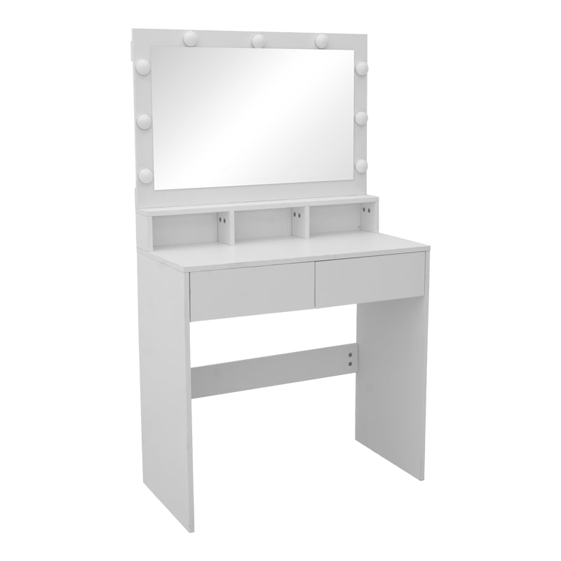 Τουαλέτα κρεβατοκάμαρας Vanity pakoworld με led λευκό 80x40x140εκ