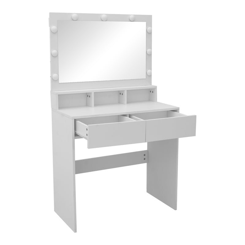 Τουαλέτα κρεβατοκάμαρας Vanity pakoworld με led λευκό 80x40x140εκ