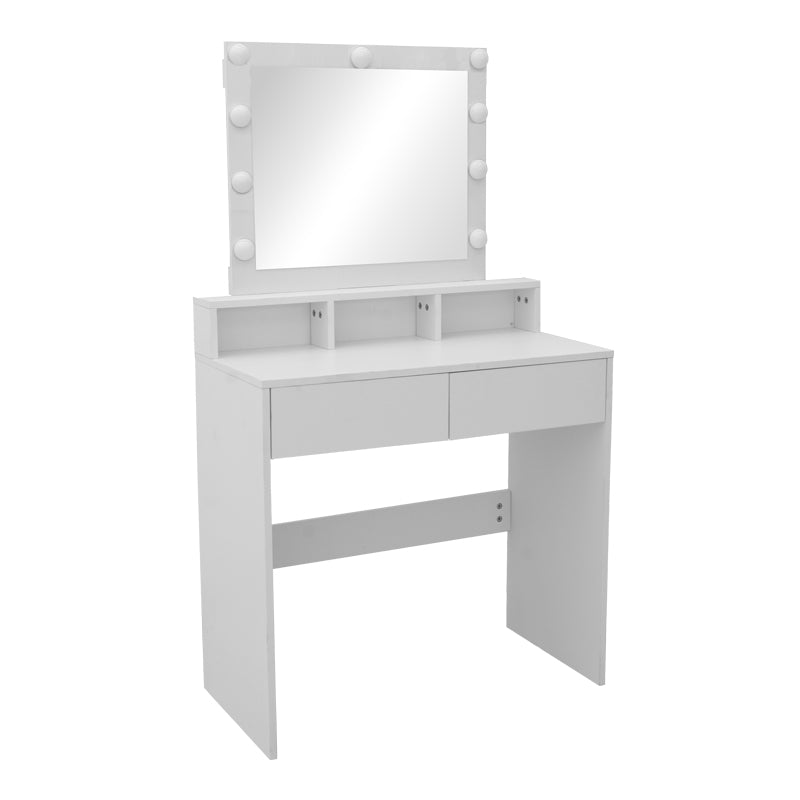 Τουαλέτα κρεβατοκάμαρας Virna pakoworld με led λευκό 80x40x145εκ