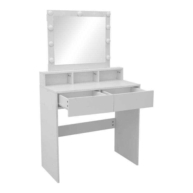 Τουαλέτα κρεβατοκάμαρας Virna pakoworld με led λευκό 80x40x145εκ