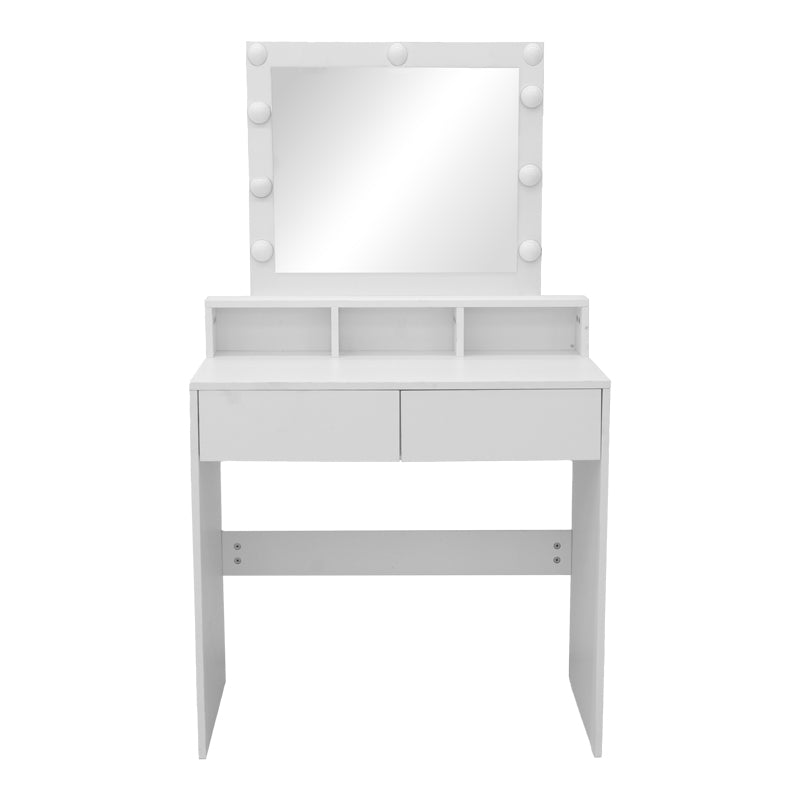 Τουαλέτα κρεβατοκάμαρας Virna pakoworld με led λευκό 80x40x145εκ