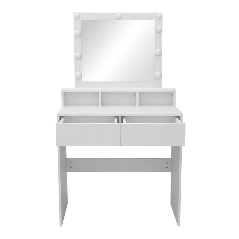 Τουαλέτα κρεβατοκάμαρας Virna pakoworld με led λευκό 80x40x145εκ