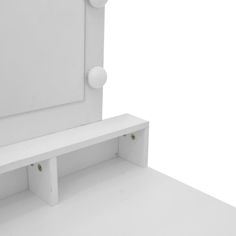 Τουαλέτα κρεβατοκάμαρας Virna pakoworld με led λευκό 80x40x145εκ