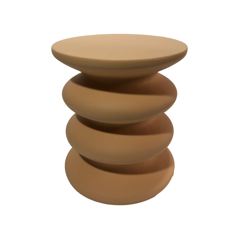 Βοηθητικό τραπέζι Jonne pakoworld MGO terracotta Φ40x46εκ