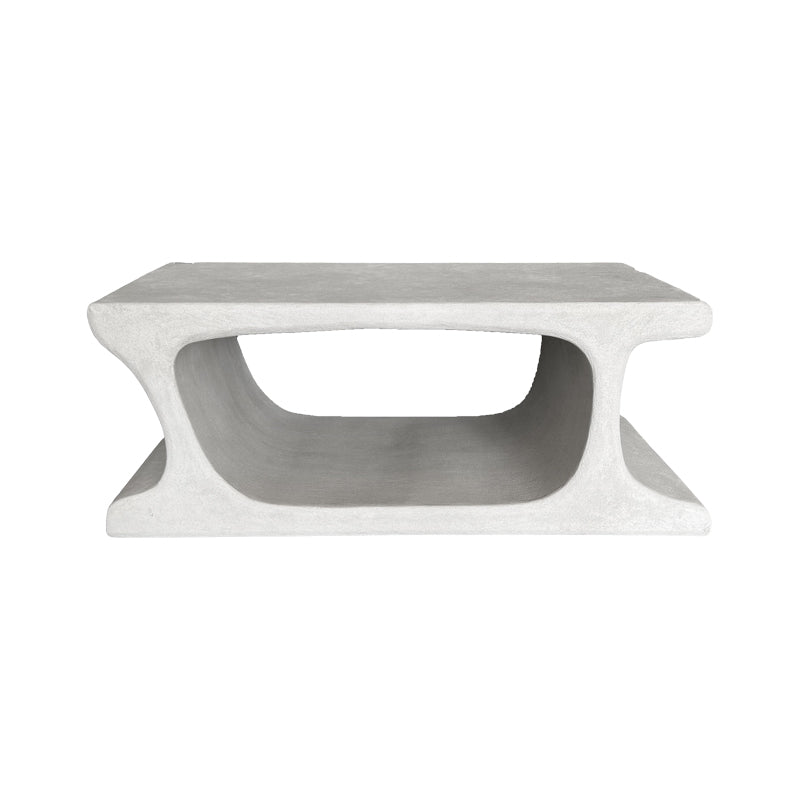 Τραπέζι σαλονιού Nafel pakoworld mdf λευκό 120x60x45εκ