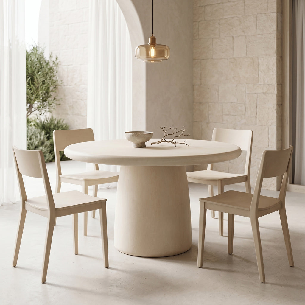 Τραπέζι Cocedo pakoworld MGO κρέμ Φ120x76εκ