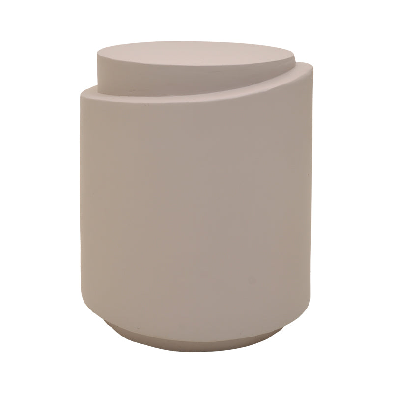 Βοηθητικό τραπέζι Fortox pakoworld MGO cappuccino Φ40x49.5εκ